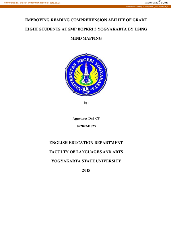 (PDF) Improving Reading Comprehension Ability of Grade Eight Students ...