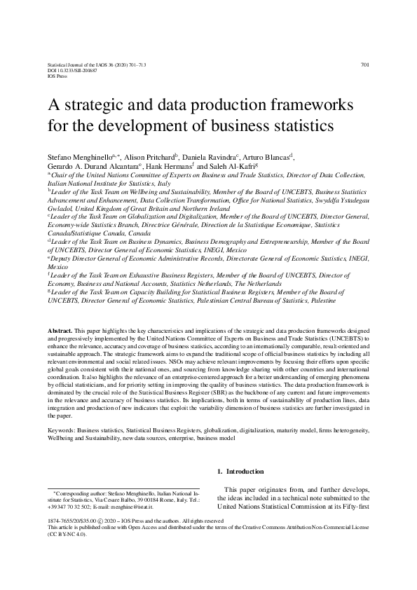 (PDF) A strategic and data production frameworks for the development of ...