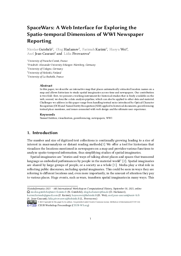 (PDF) SpaceWars: A Web Interface for Exploring the Spatio-temporal ...