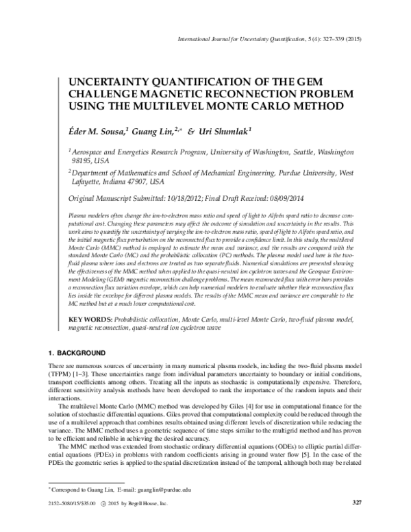 (PDF) Uncertainty Quantification of the Gem Challenge Magnetic ...