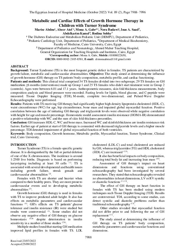 (PDF) Metabolic and Cardiac Effects of Growth Hormone Therapy in ...
