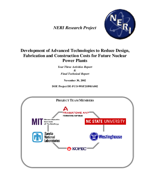(PDF) Development of Advanced Technologies to Reduce Design ...