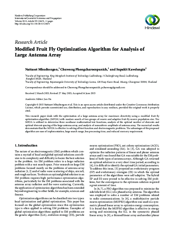 (PDF) Modified Fruit Fly Optimization Algorithm for Analysis of Large ...