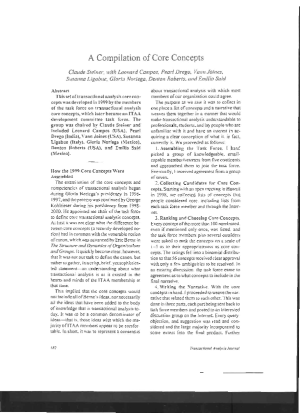 (PDF) A Compilation of Core Concepts