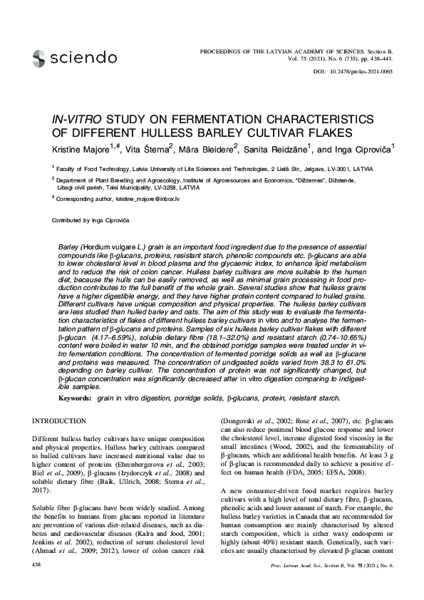 (PDF) In-Vitro Study on Fermentation Characteristics of Different ...