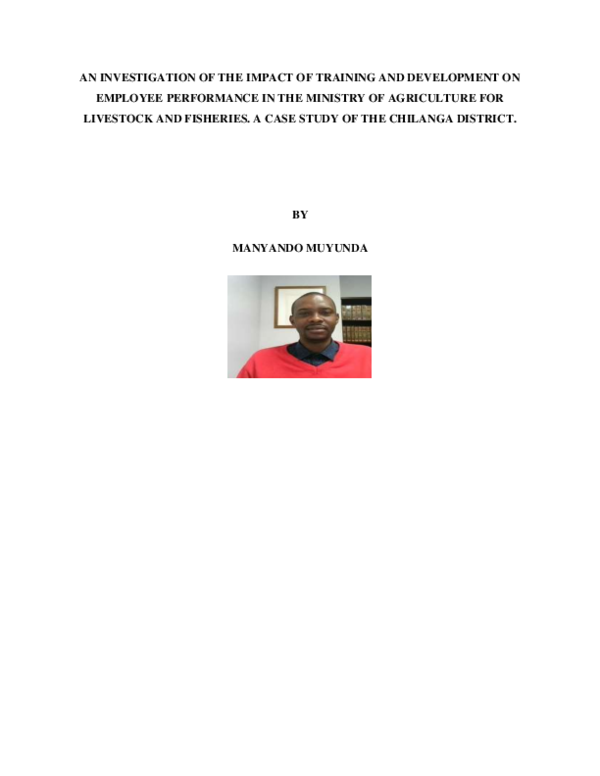 (PDF) Impact of Training and Development on Employee Performance in ...