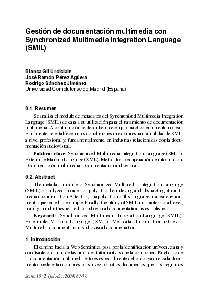 (PDF) Gestión de documentación multimedia con Synchronized Multimedia ...
