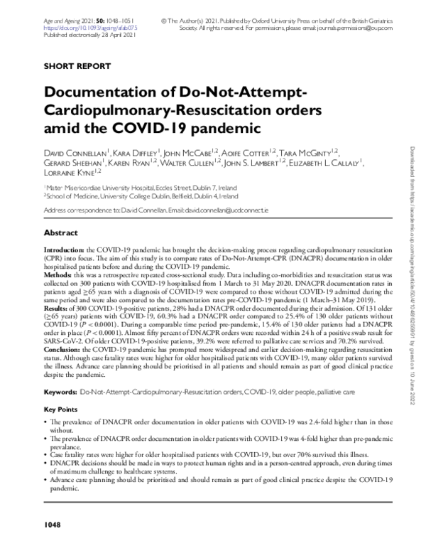 (PDF) Documentation of Do-Not-Attempt-Cardiopulmonary-Resuscitation ...