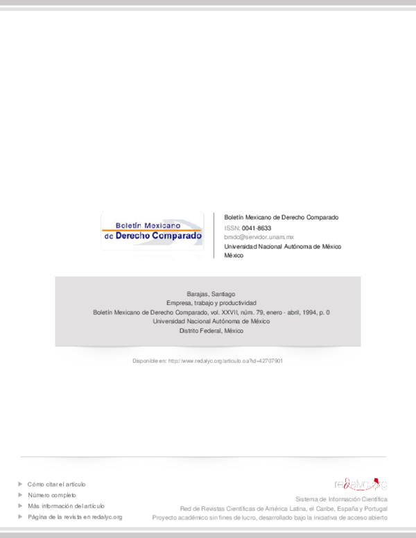 Empresa, trabajo y productividad