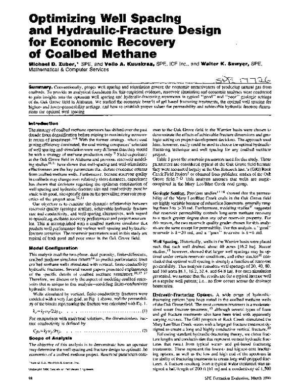 (PDF) Optimizing Well Spacing and Hydraulic-Fracture Design for ...