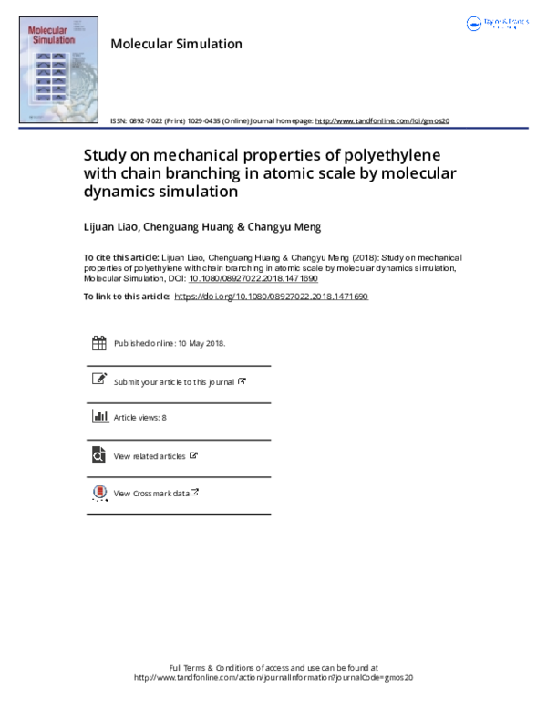 (PDF) Study on mechanical properties of polyethylene with chain ...
