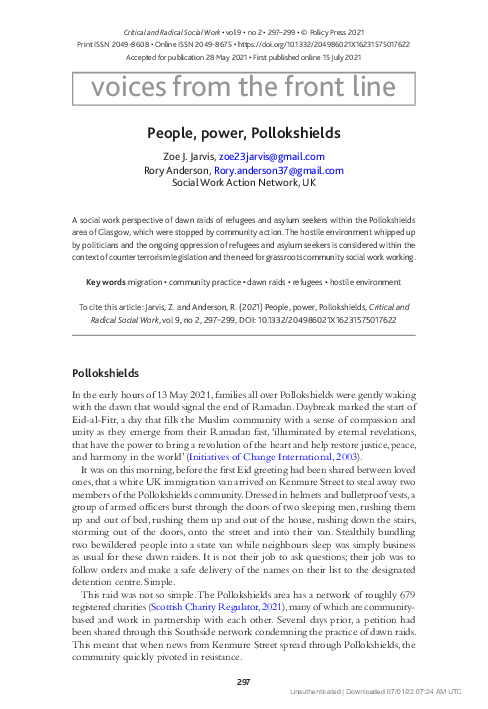 (PDF) People, power, Pollokshields