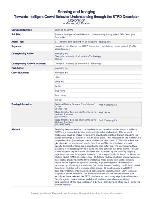 (PDF) Towards Intelligent Crowd Behavior Understanding Through the STFD ...