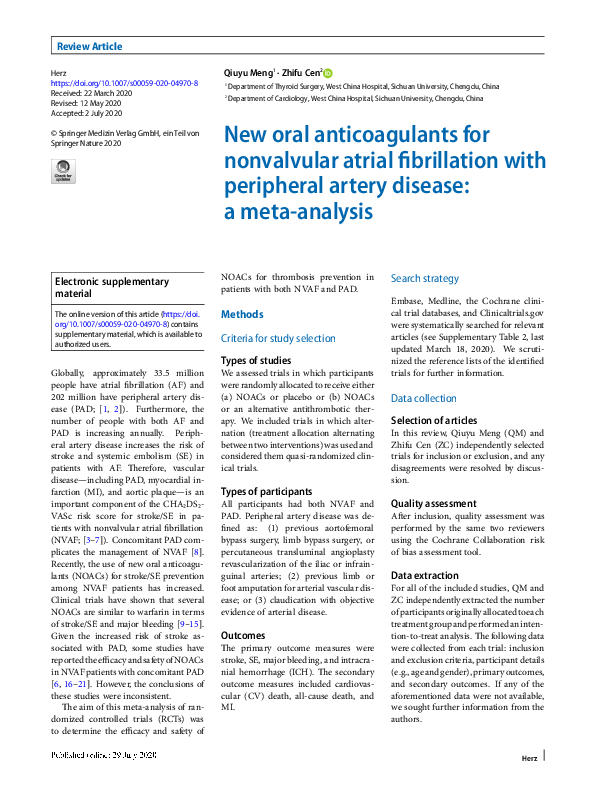 (PDF) New oral anticoagulants for nonvalvular atrial fibrillation in ...
