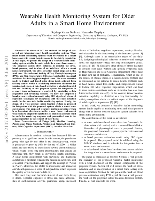 (PDF) Wearable Health Monitoring System for Older Adults in a Smart ...