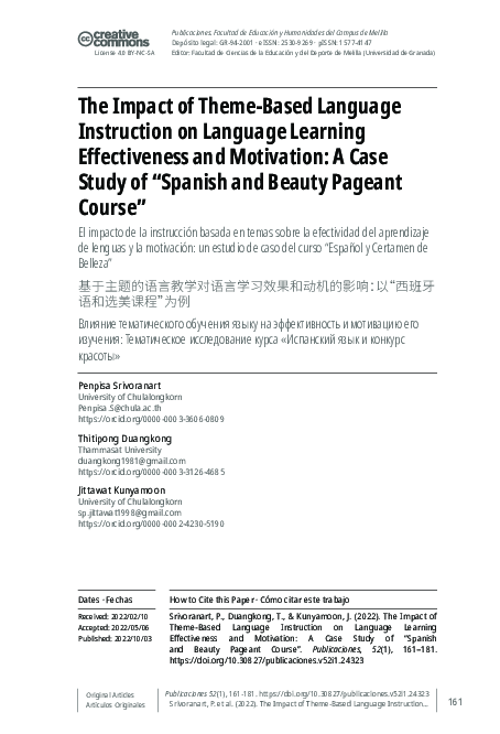 (PDF) The The Impact of Theme-Based Language Instruction on Language ...