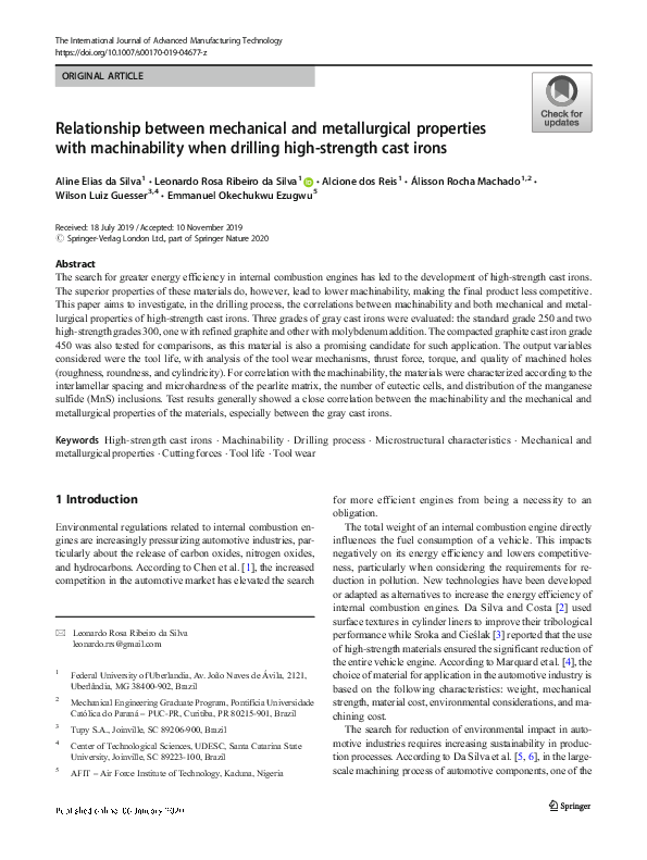 (PDF) Relationship between mechanical and metallurgical properties with ...
