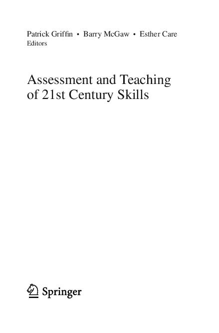 (PDF) Assessment and Teaching of 21st Century Skills