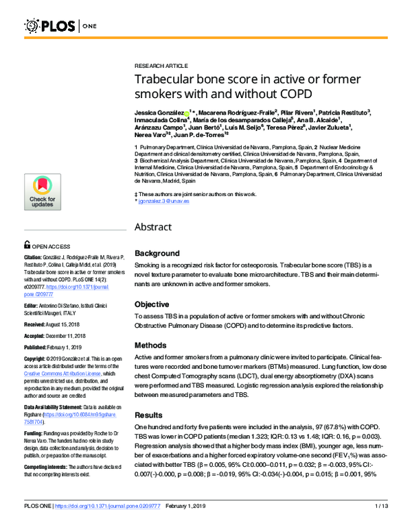 (PDF) Trabecular bone score in active or former smokers with and ...