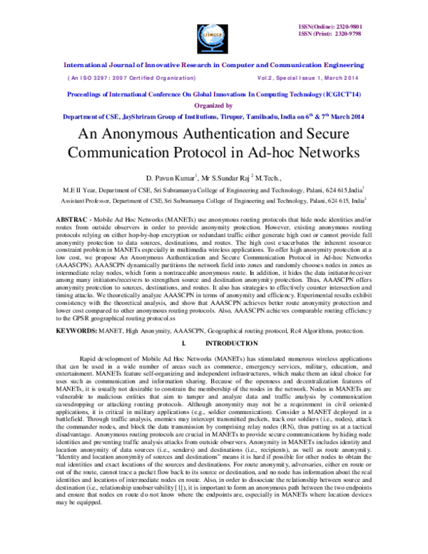(PDF) An Anonymous Authentication and Secure Communication Protocol in ...