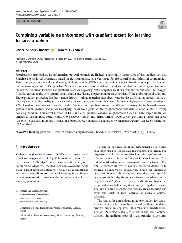 (PDF) Combining variable neighborhood with gradient ascent for learning ...