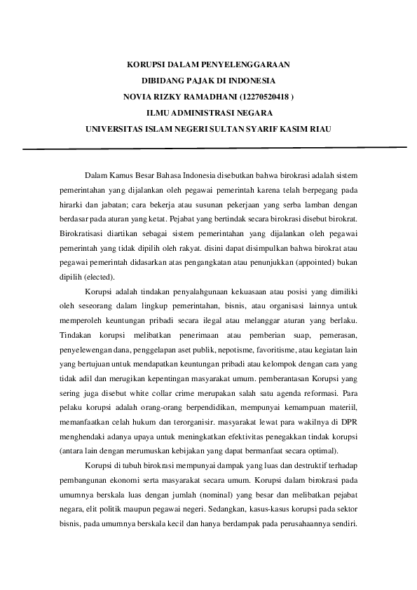  pdf artikel tentang korupsi dalam penyelenggaraan di bidang pajak di