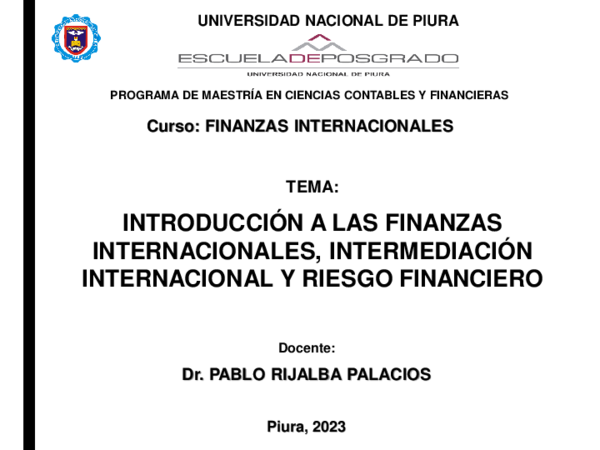 (PDF) Introducción a las Finanzas Internacionales