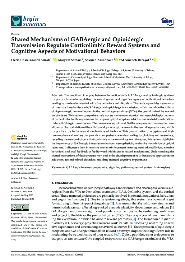 in focus -Fre：sora- PDF) Shared Mechanisms of GABAergic and Opioidergic