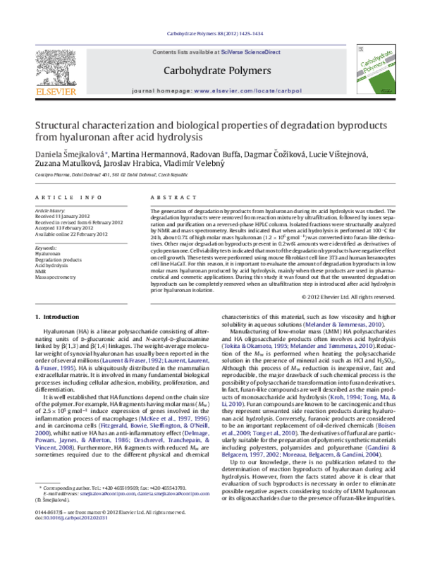 (PDF) Structural characterization and biological properties of ...