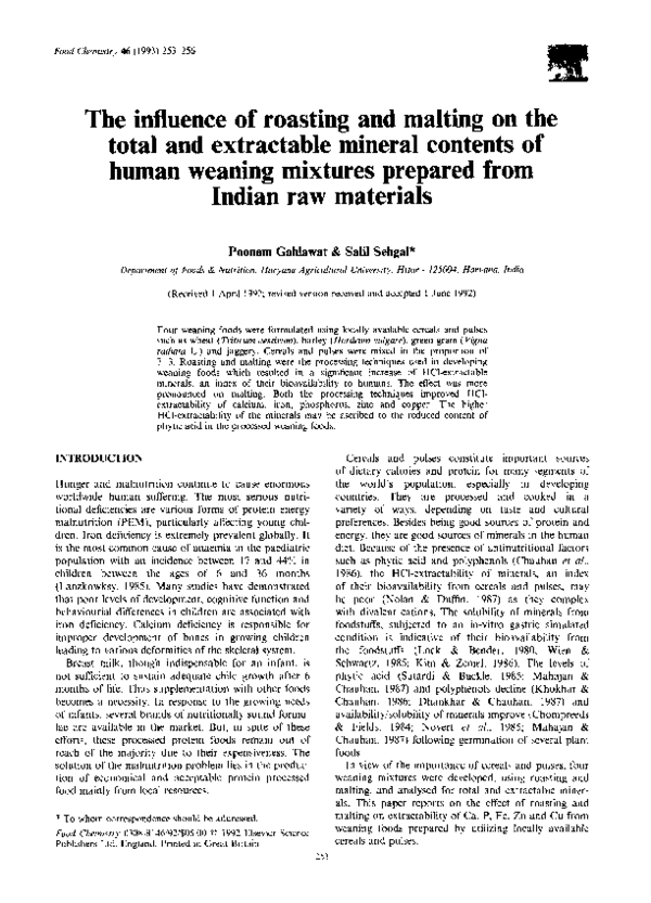 (PDF) The influence of roasting and malting on the total and ...