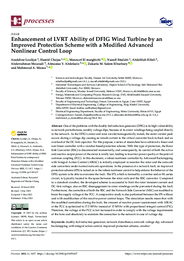 (PDF) Enhancement of LVRT Ability of DFIG Wind Turbine by an Improved ...