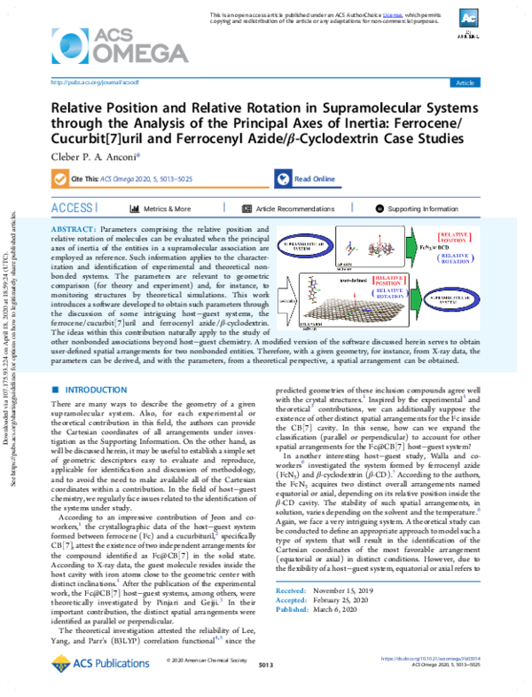 (PDF) Relative Position and Relative Rotation in Supramolecular Systems ...