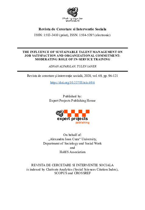 (PDF) The Influence of Sustainable Talent Management on Job ...