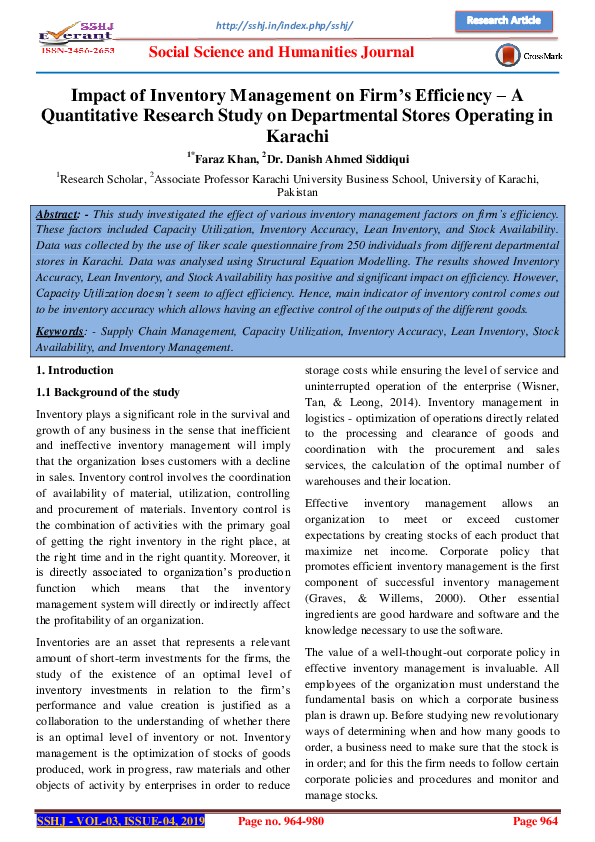 (PDF) Impact of Inventory Management on Firm’s Efficiency – A ...