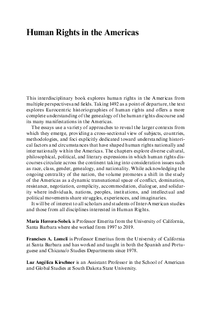 (PDF) Human rights in the Americas