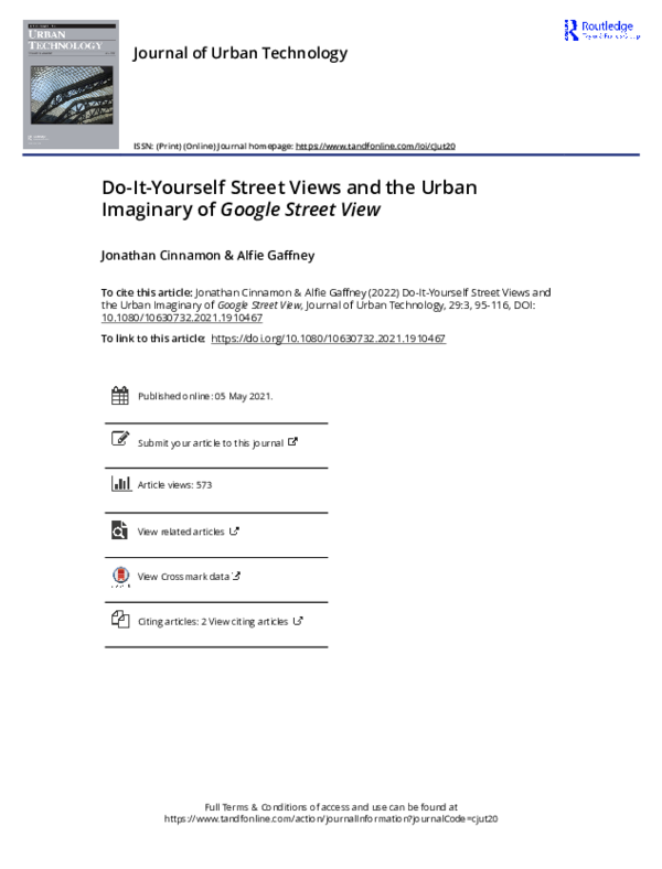 (PDF) Do-It-Yourself Street Views and the Urban Imaginary of Google ...
