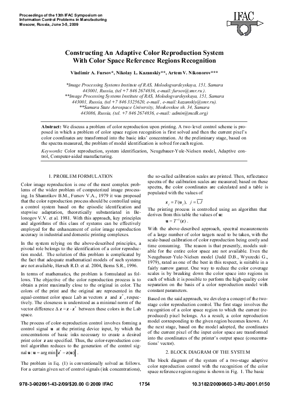 (PDF) Constructing an Adaptive Color Reproduction System with Color ...