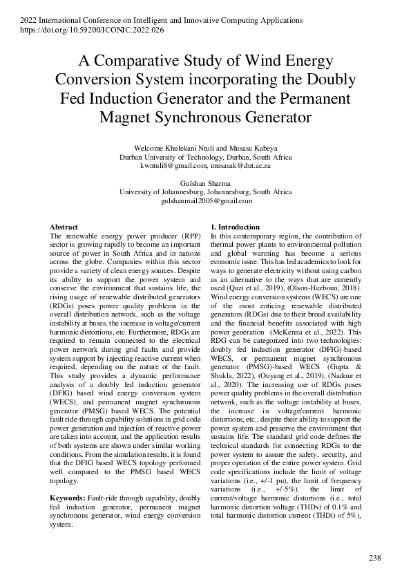 (PDF) A Comparative Study of Wind Energy Conversion System ...