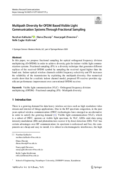 (PDF) Multipath Diversity for OFDM Based Visible Light Communication ...