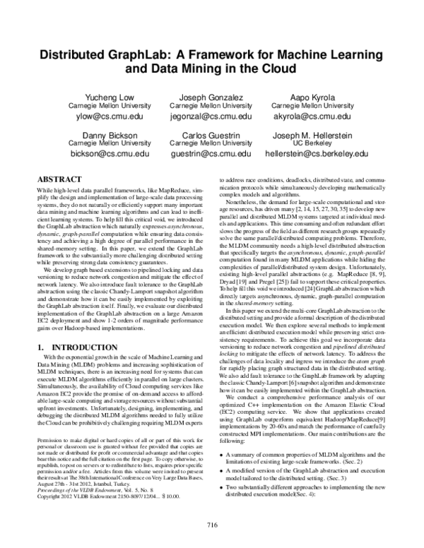 (PDF) Distributed GraphLab