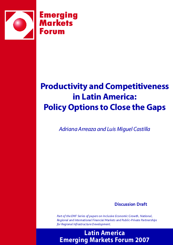 (PDF) Productivity and Competitiveness in Latin America: Policy Options ...