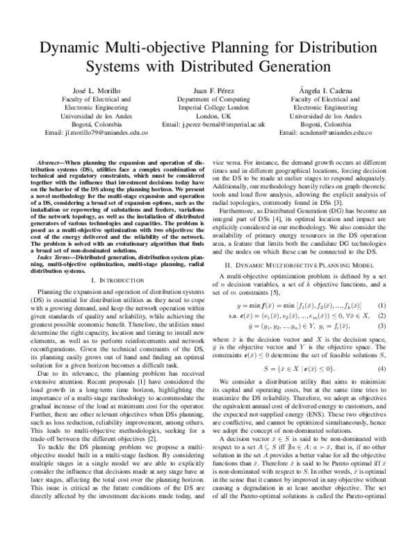 (PDF) Dynamic multi-objective planning for distribution systems with ...