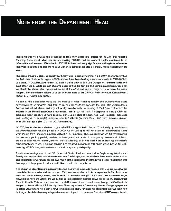 (PDF) Note from the Department Head
