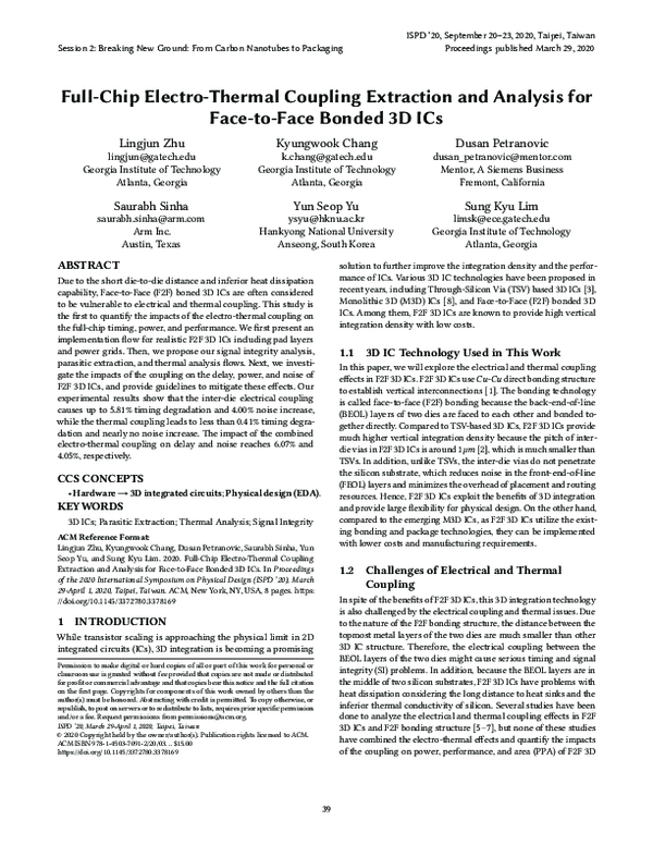 (PDF) Full-Chip Electro-Thermal Coupling Extraction and Analysis for ...