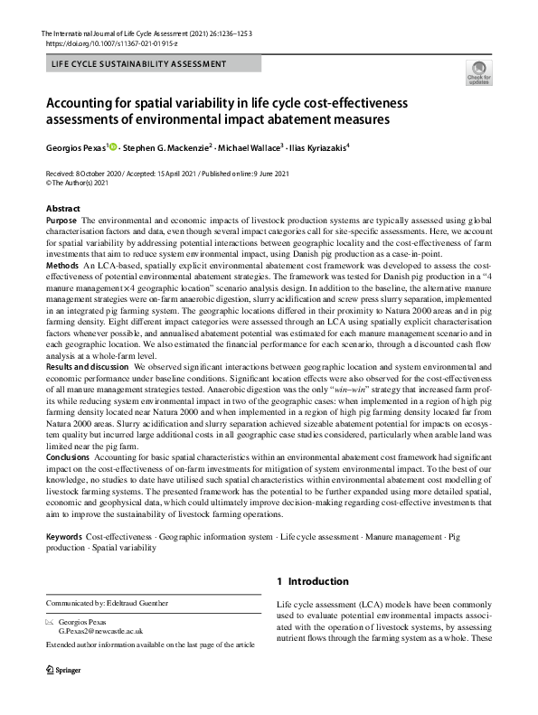 (PDF) Accounting for spatial variability in life cycle cost ...
