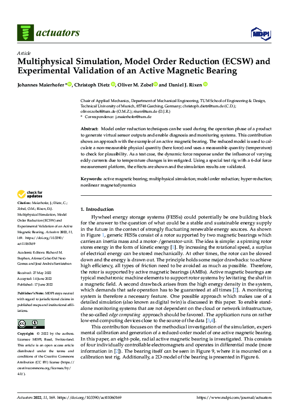 (PDF) Multiphysical Simulation, Model Order Reduction (ECSW) and ...