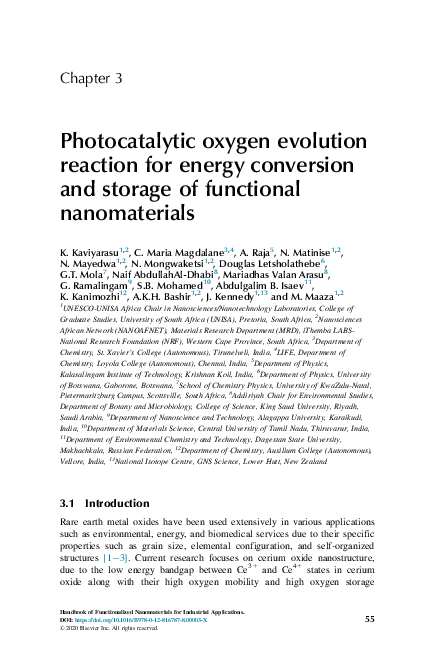 (PDF) Photocatalytic oxygen evolution reaction for energy conversion ...
