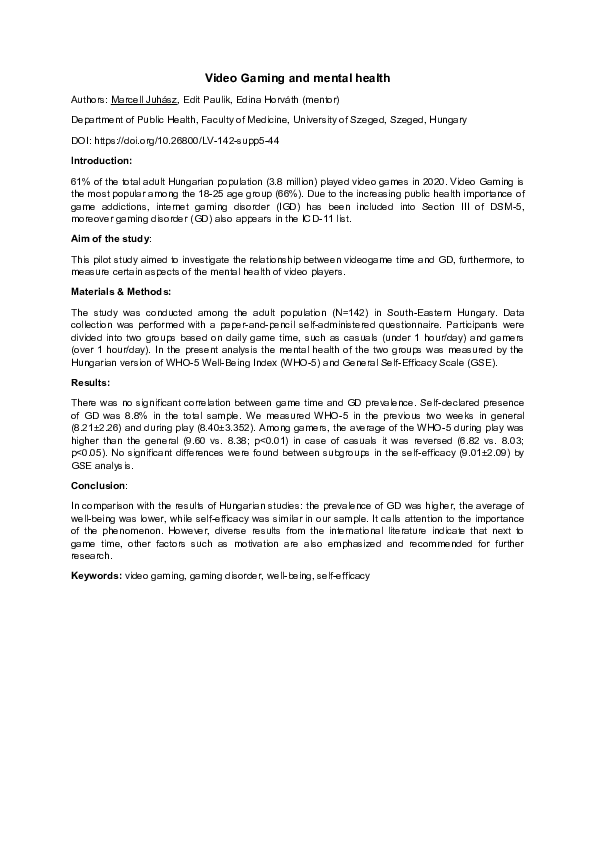 Gaming and Mental Health: The Double-Edged Sword