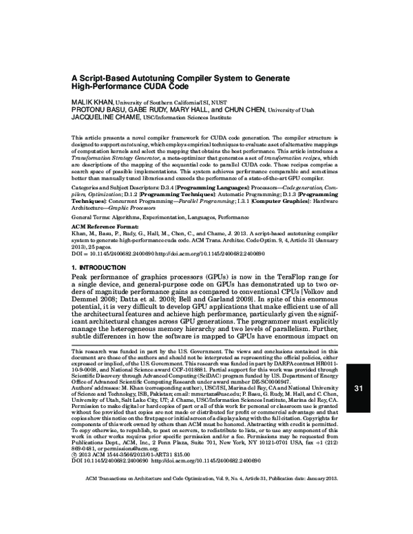 (PDF) A script-based autotuning compiler system to generate high ...