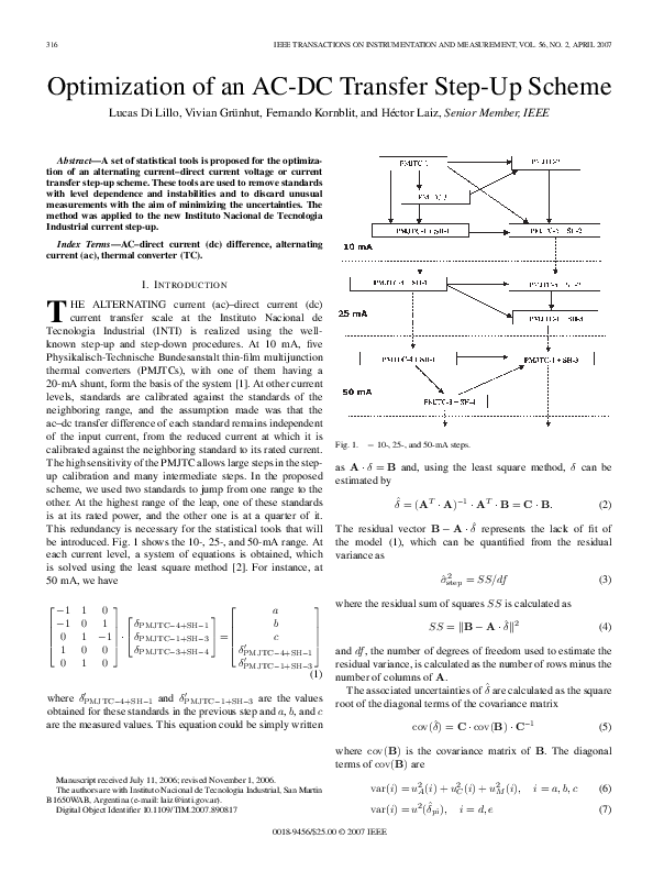 (PDF) Optimization of an AC-DC Transfer Step-Up Scheme